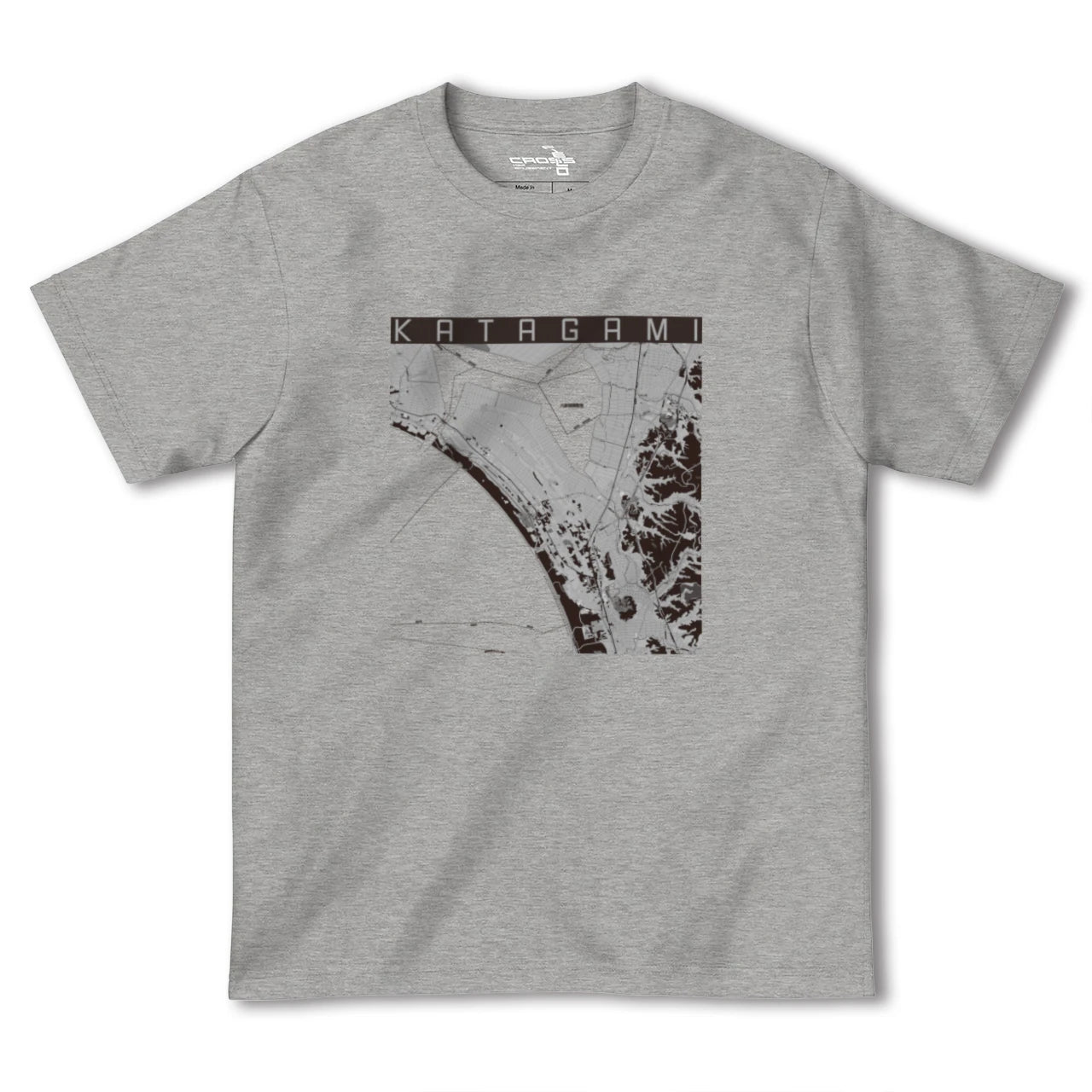 【潟上（秋田県）】地図柄ヘビーウェイトTシャツ