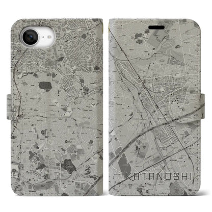 【交野市（大阪府）】地図柄iPhoneケース（手帳タイプ）