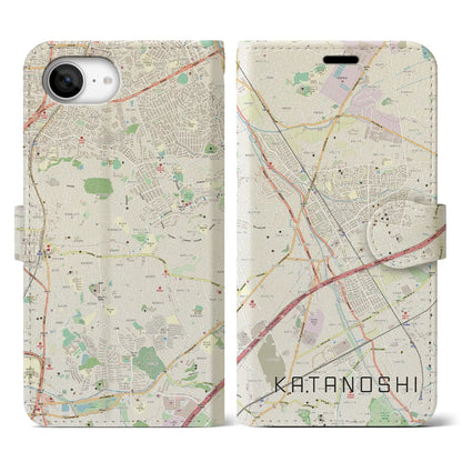 【交野市（大阪府）】地図柄iPhoneケース（手帳タイプ）