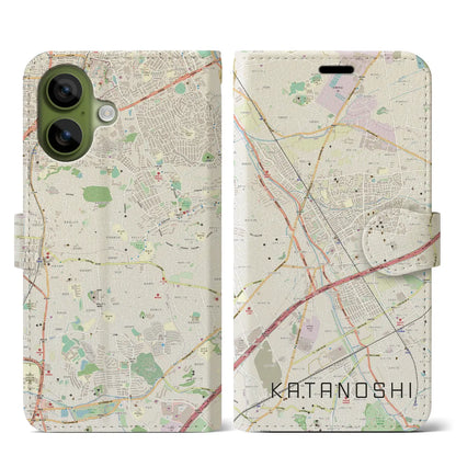 【交野市（大阪府）】地図柄iPhoneケース（手帳タイプ）