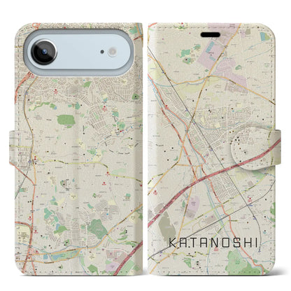 【交野市（大阪府）】地図柄iPhoneケース（手帳タイプ）