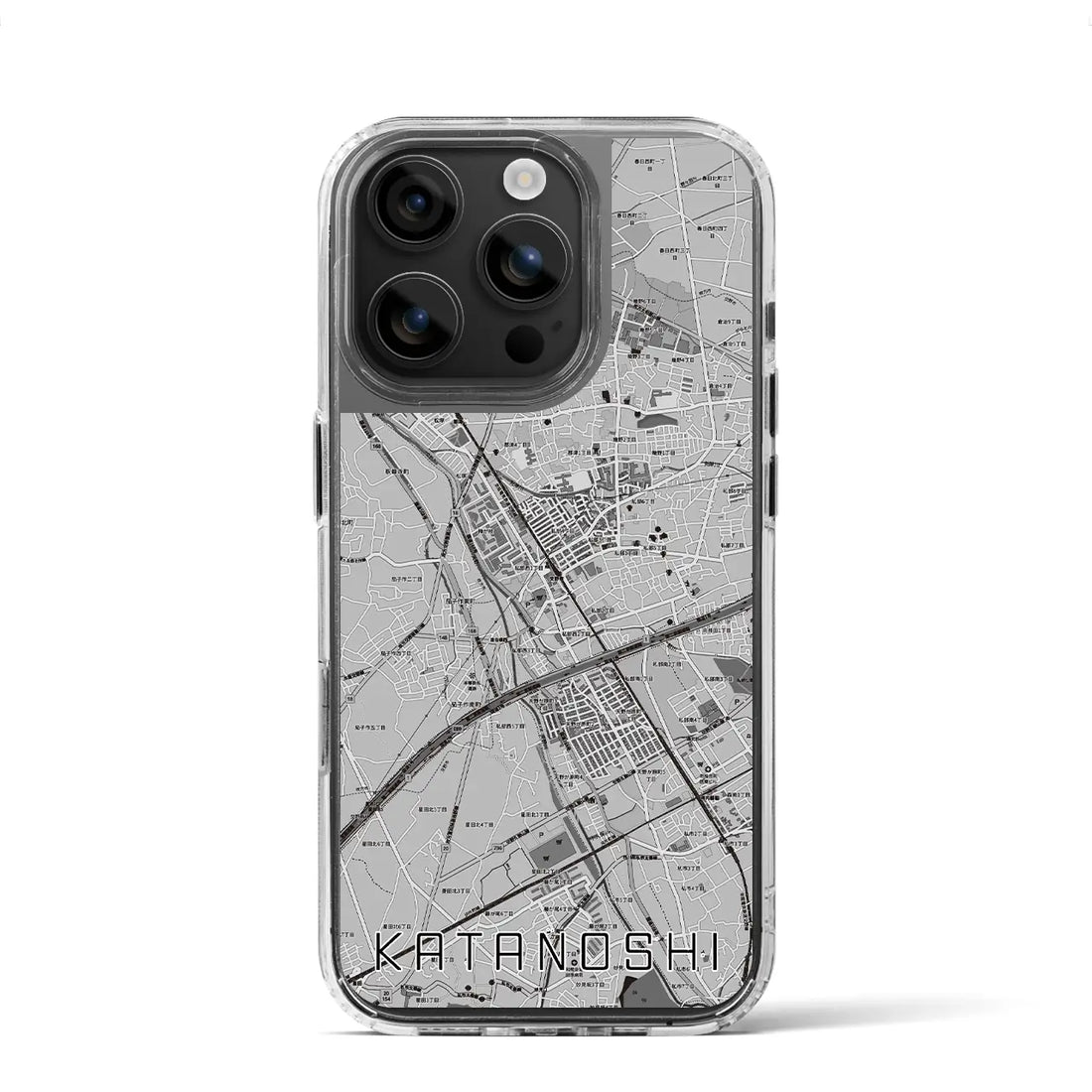 【交野市（大阪府）】地図柄iPhoneケース（MagSafeタイプ）