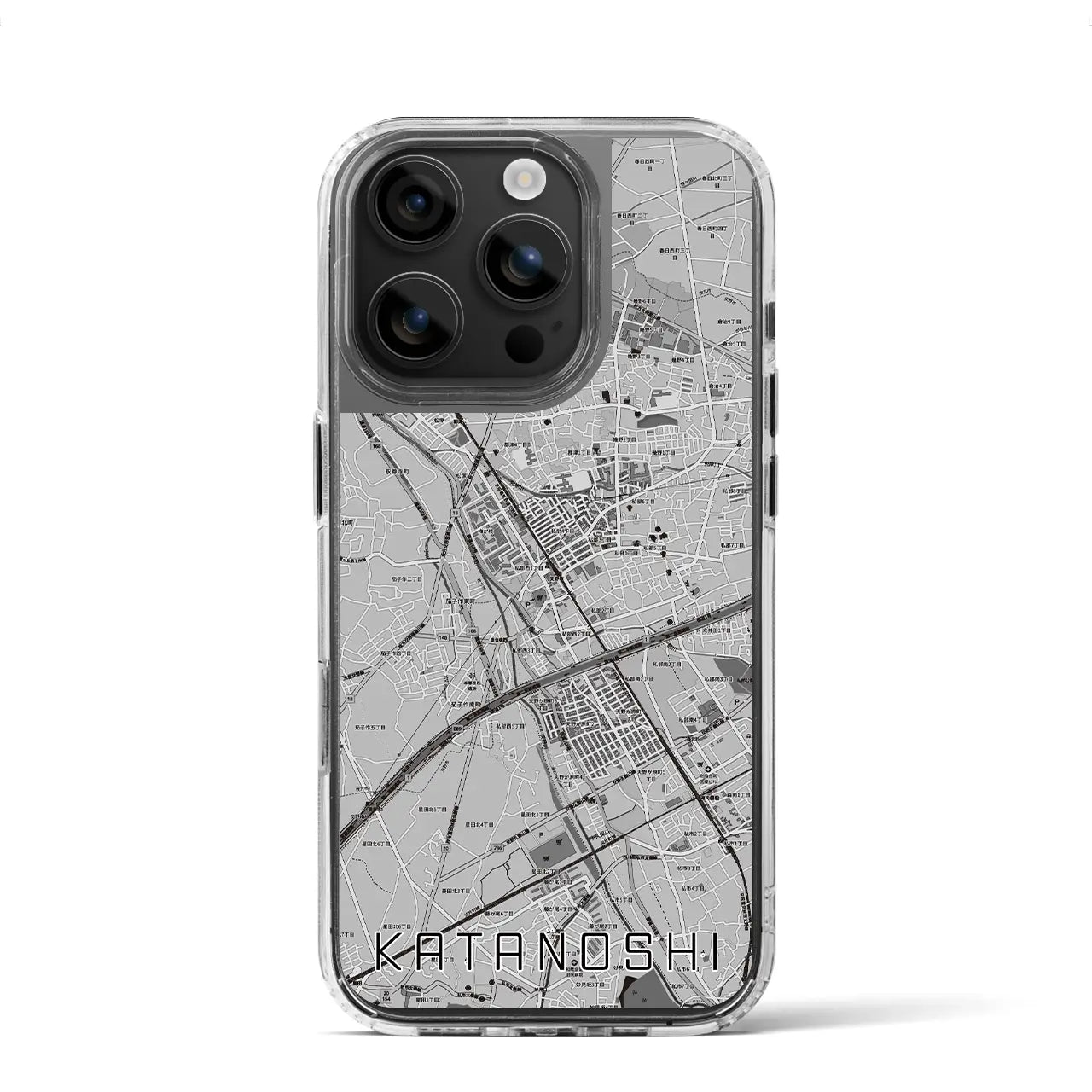 【交野市（大阪府）】地図柄iPhoneケース（MagSafeタイプ）