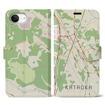 【片岡（栃木県）】地図柄iPhoneケース（手帳タイプ）