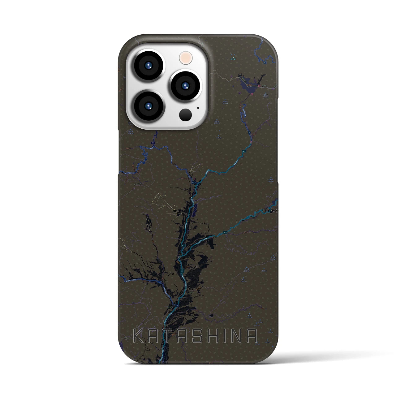 【片品（群馬県）】地図柄iPhoneケース（バックカバータイプ）