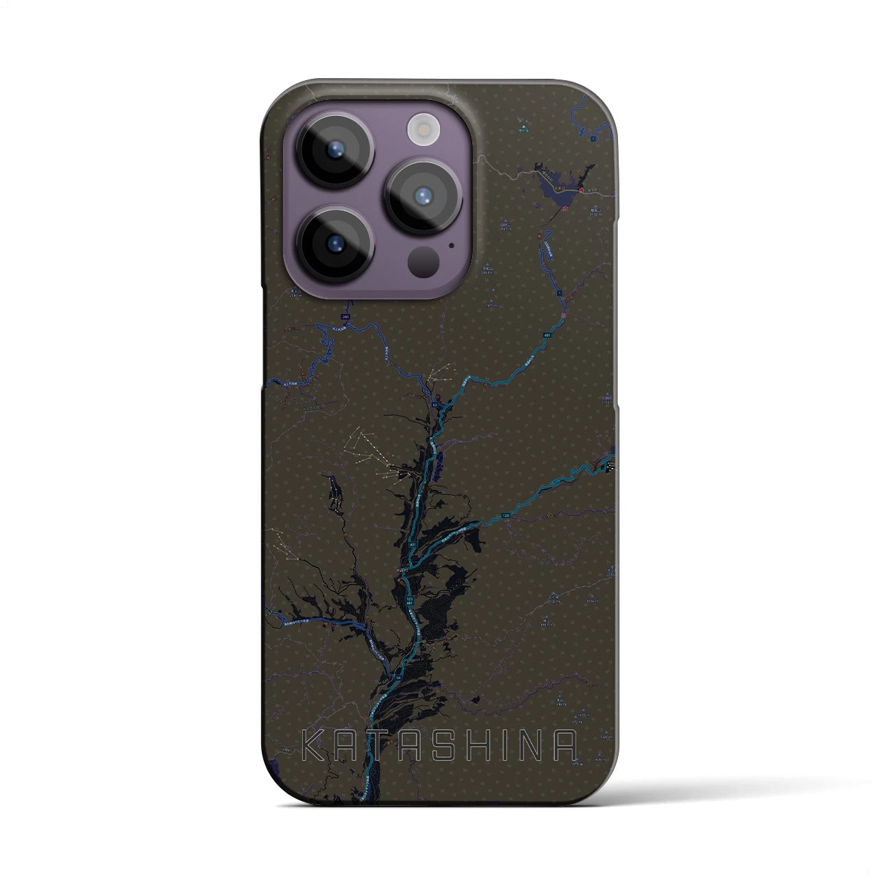 【片品（群馬県）】地図柄iPhoneケース（バックカバータイプ）