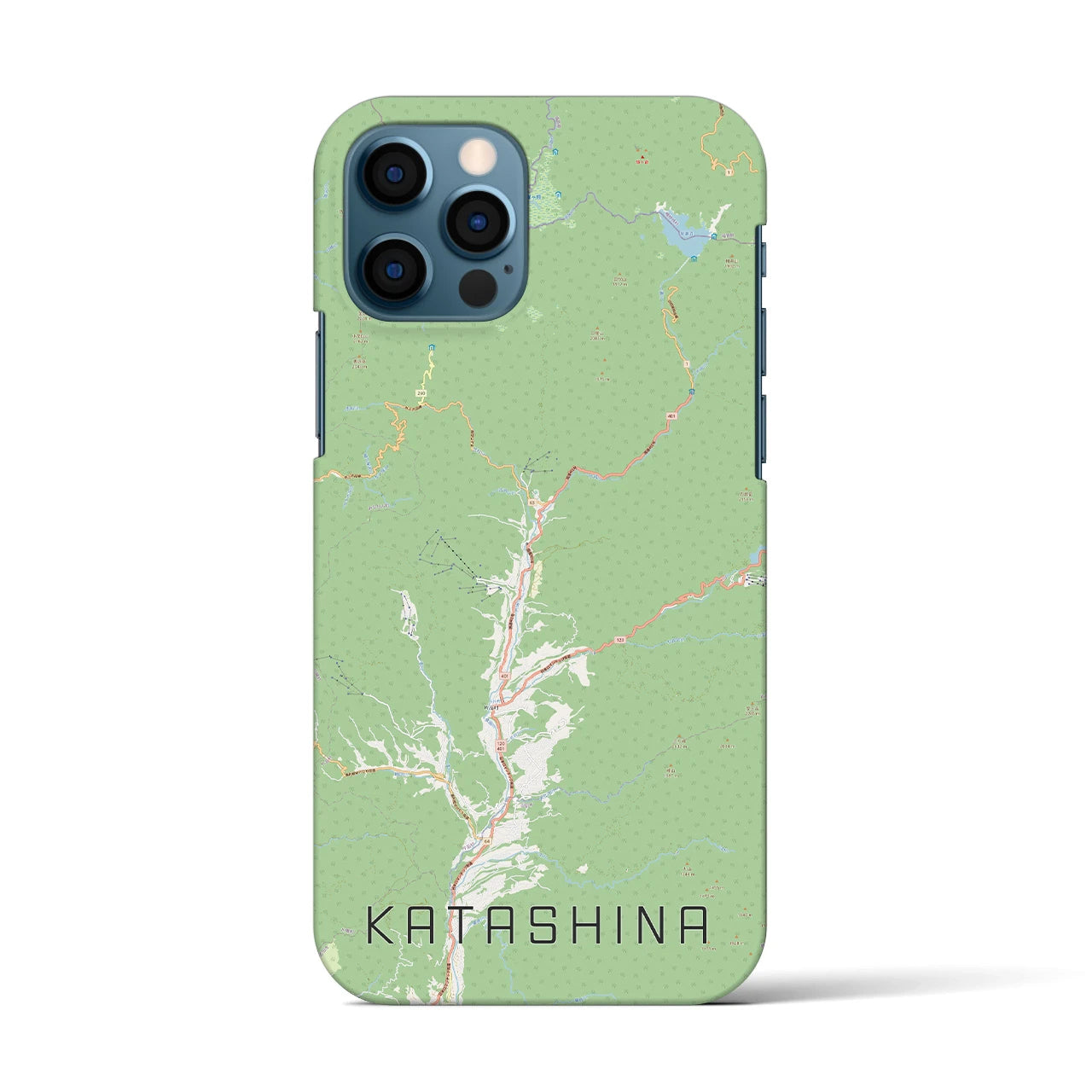 【片品（群馬県）】地図柄iPhoneケース（バックカバータイプ）