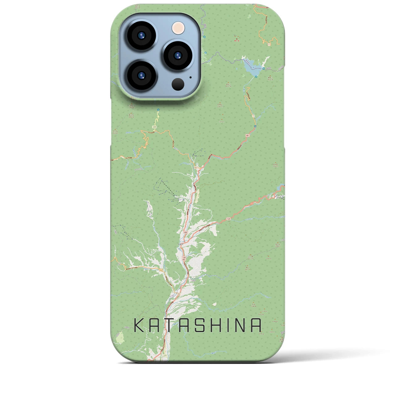 【片品（群馬県）】地図柄iPhoneケース（バックカバータイプ）