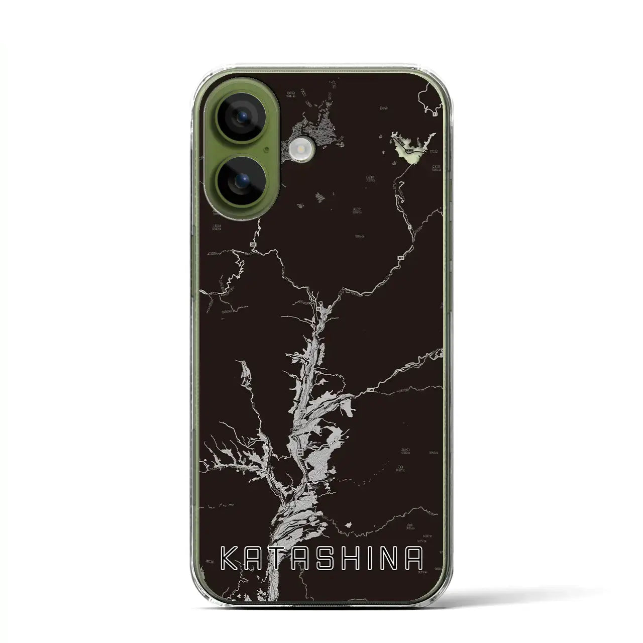 【片品（群馬県）】地図柄iPhoneケース（クリアタイプ）