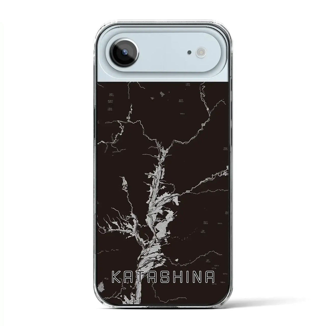 【片品（群馬県）】地図柄iPhoneケース（クリアタイプ）モノトーン・iPhone 17 Pro Max 用