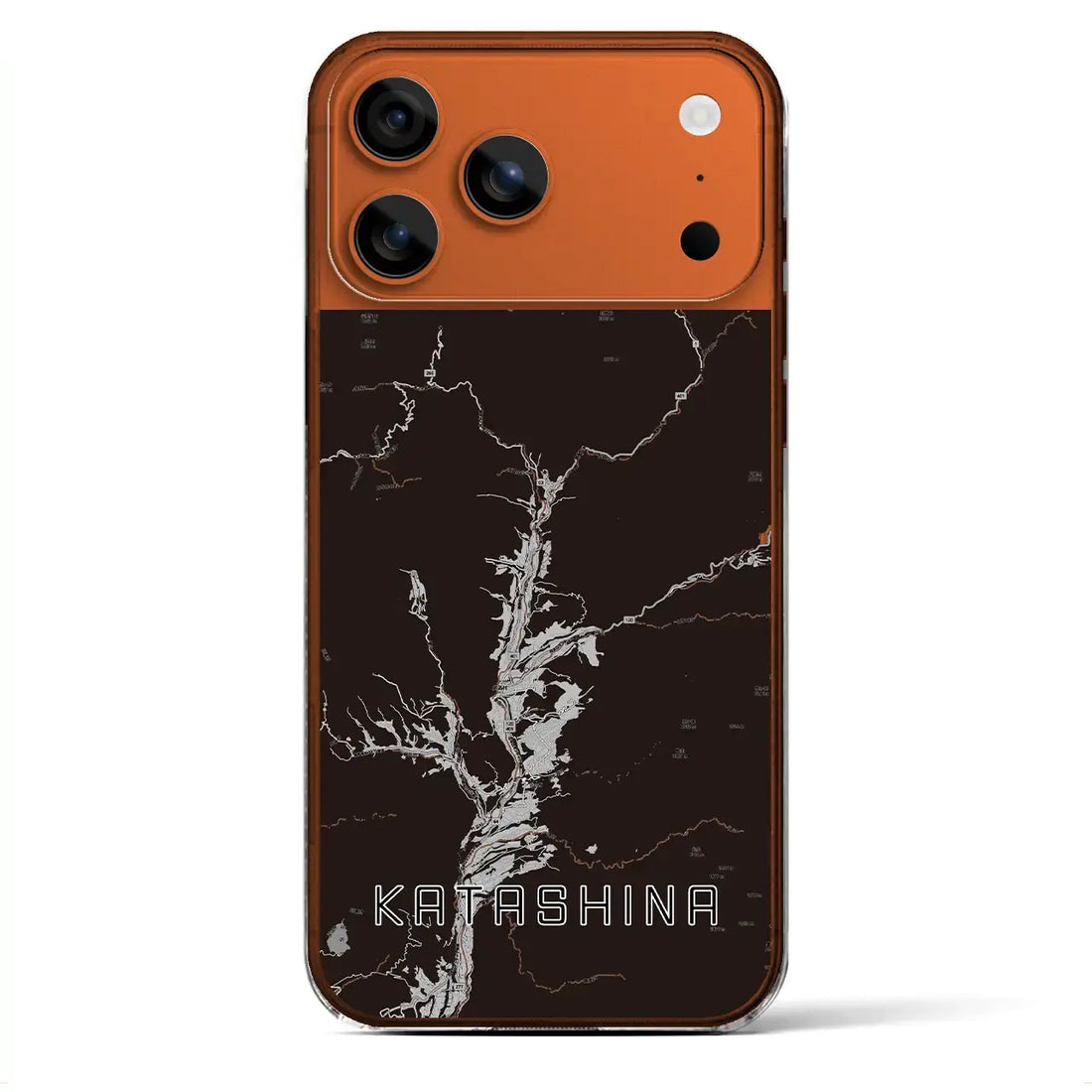 【片品（群馬県）】地図柄iPhoneケース（クリアタイプ）モノトーン・iPhone 17 Pro Max 用