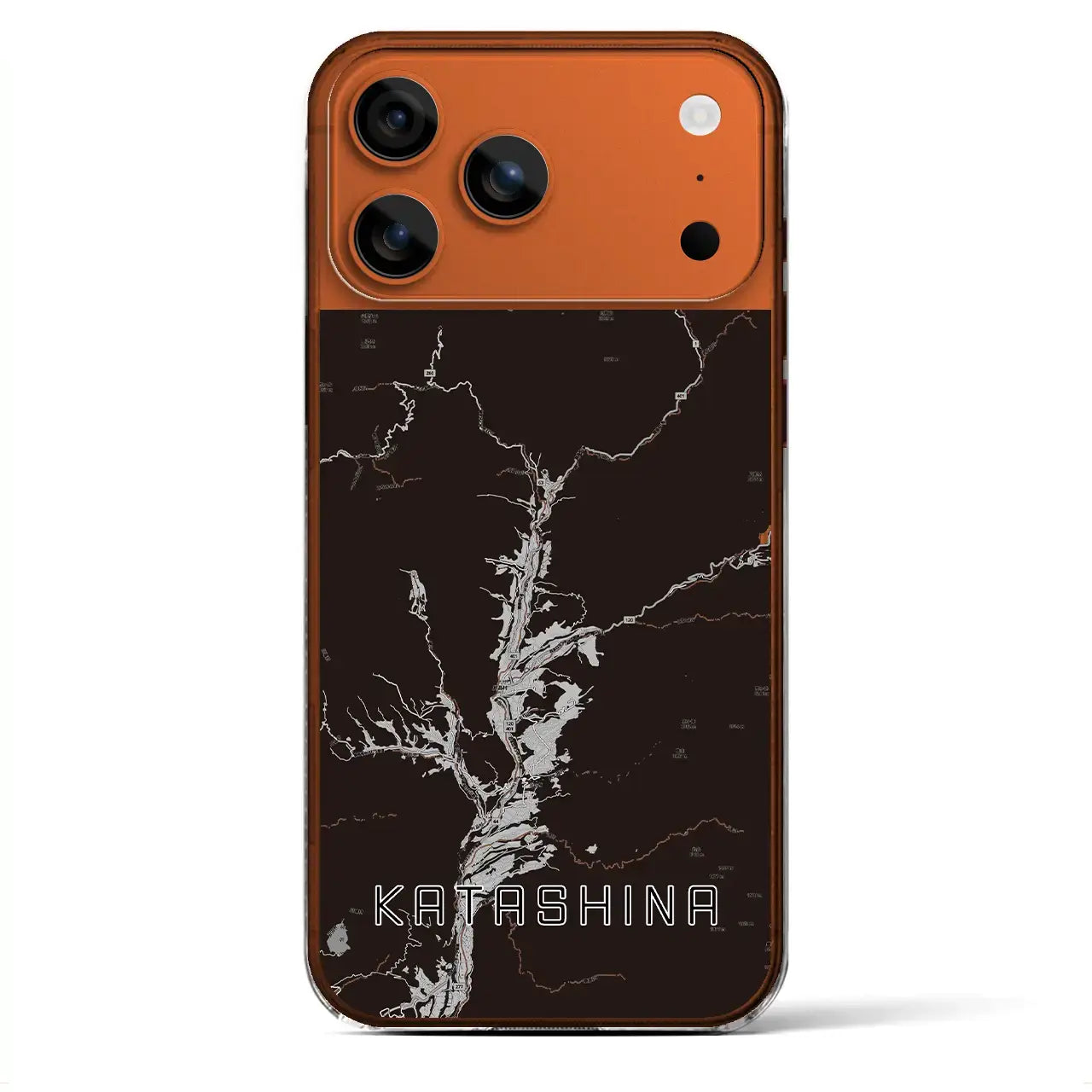 【片品（群馬県）】地図柄iPhoneケース（クリアタイプ）モノトーン・iPhone 17 Pro Max 用