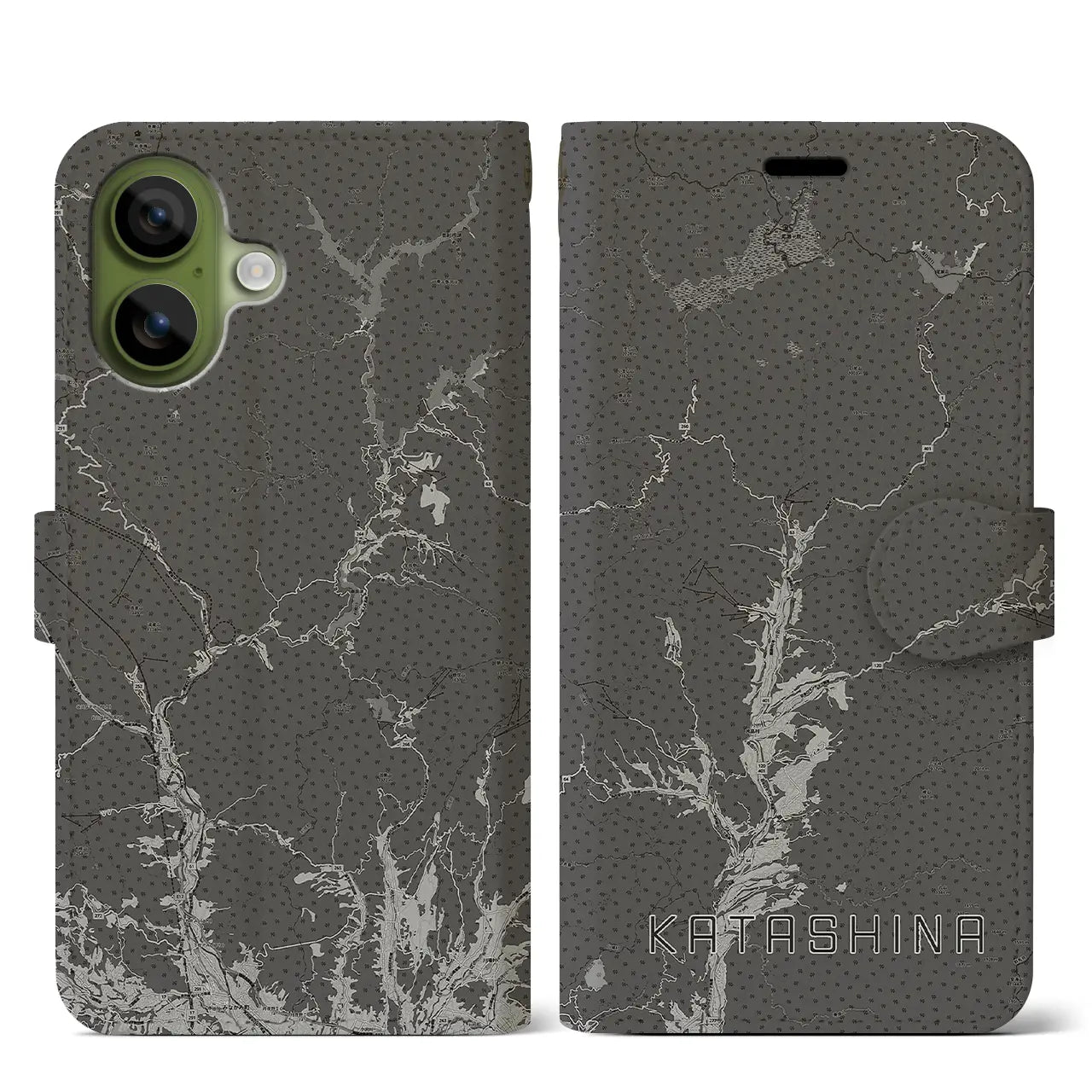 【片品（群馬県）】地図柄iPhoneケース（手帳タイプ）