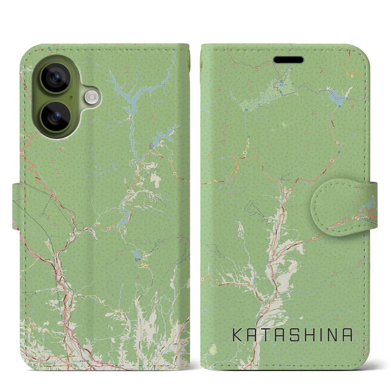 【片品（群馬県）】地図柄iPhoneケース（手帳タイプ）