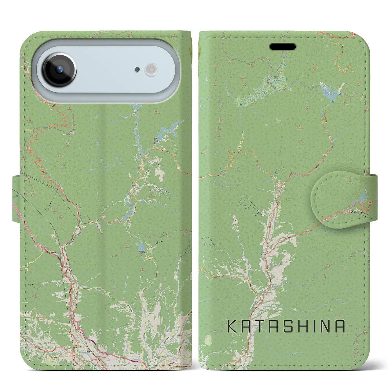 【片品（群馬県）】地図柄iPhoneケース（手帳タイプ）