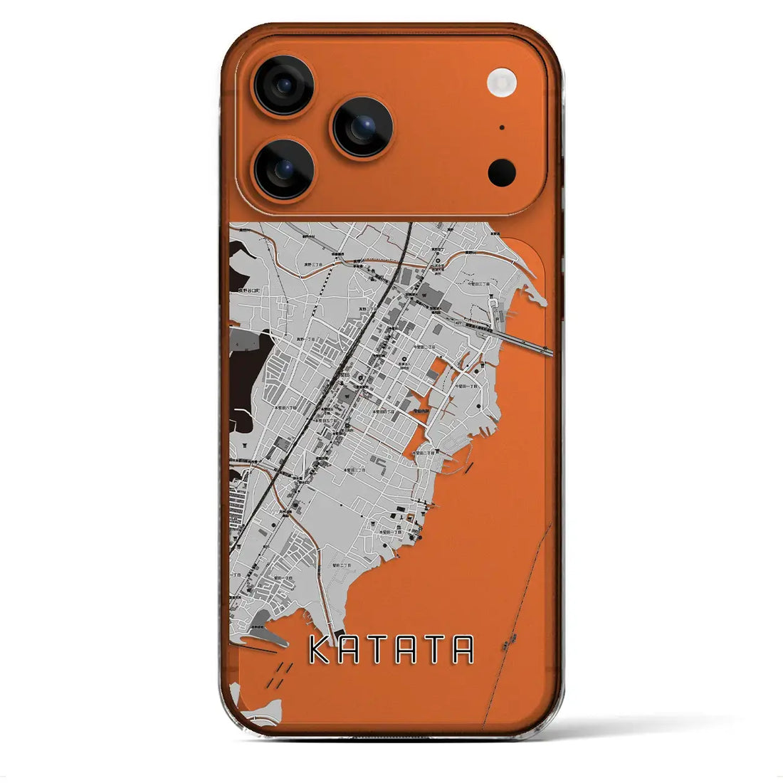 【堅田（滋賀県）】地図柄iPhoneケース（クリアタイプ）
