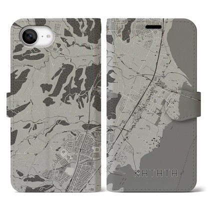 【堅田（滋賀県）】地図柄iPhoneケース（手帳タイプ）