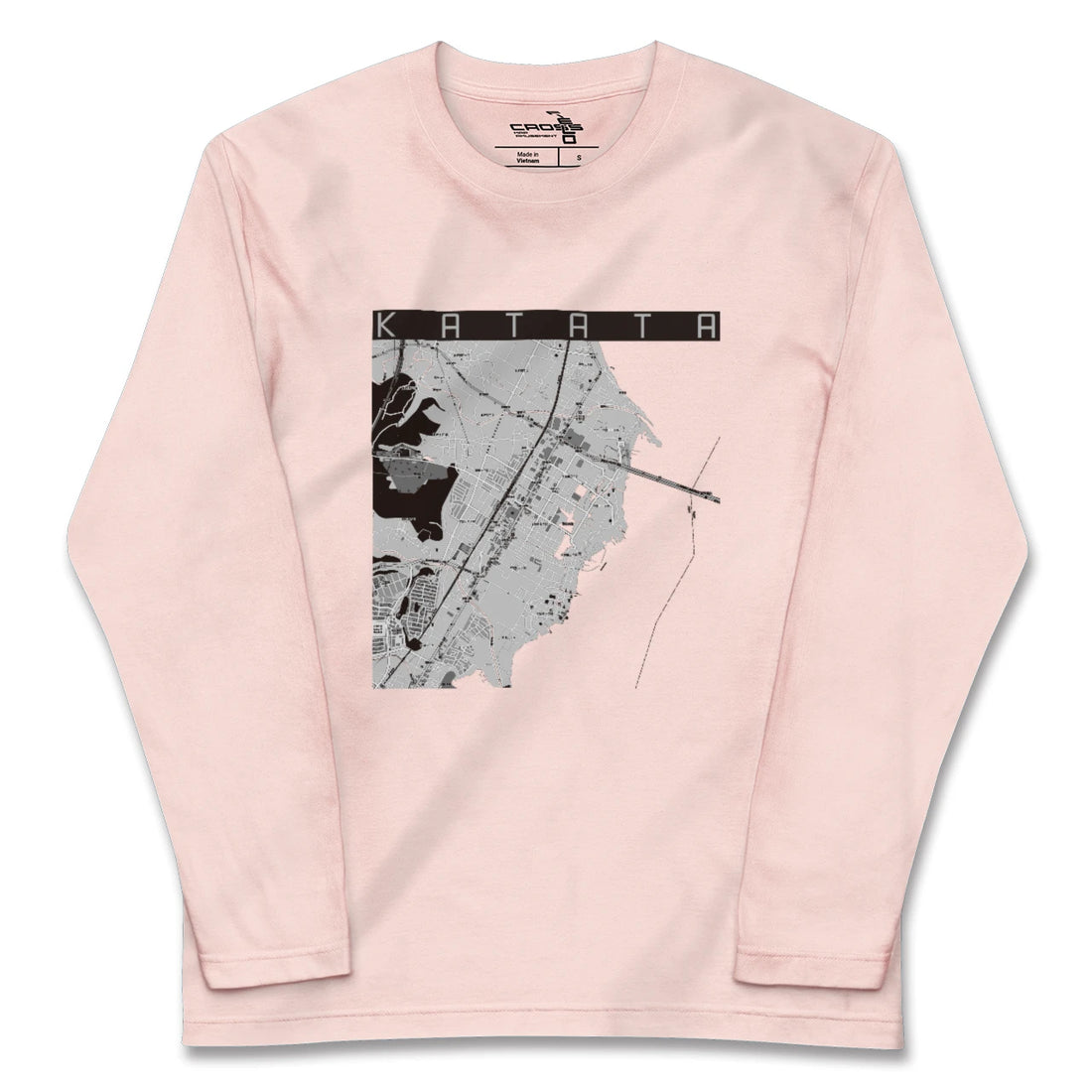 【堅田(滋賀県)】地図柄ロングスリーブTシャツ