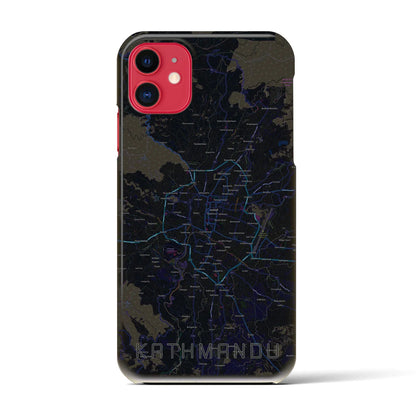 【カトマンズ（ネパール）】地図柄iPhoneケース（バックカバータイプ）