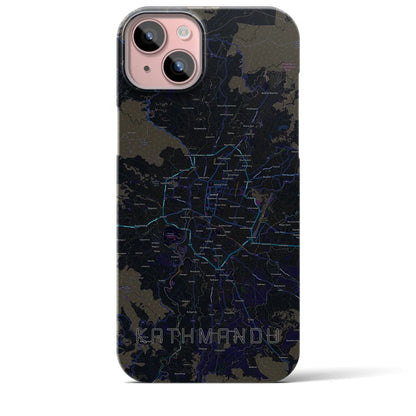 【カトマンズ（ネパール）】地図柄iPhoneケース（バックカバータイプ）