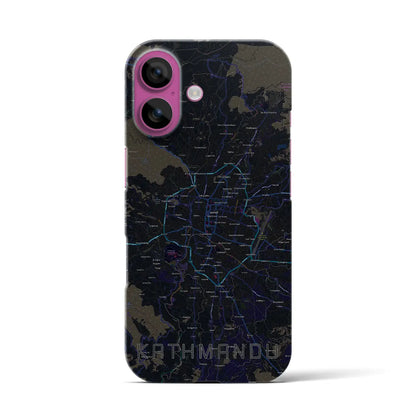 【カトマンズ（ネパール）】地図柄iPhoneケース（バックカバータイプ）