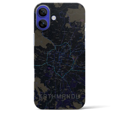 【カトマンズ（ネパール）】地図柄iPhoneケース（バックカバータイプ）