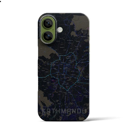 【カトマンズ（ネパール）】地図柄iPhoneケース（バックカバータイプ）