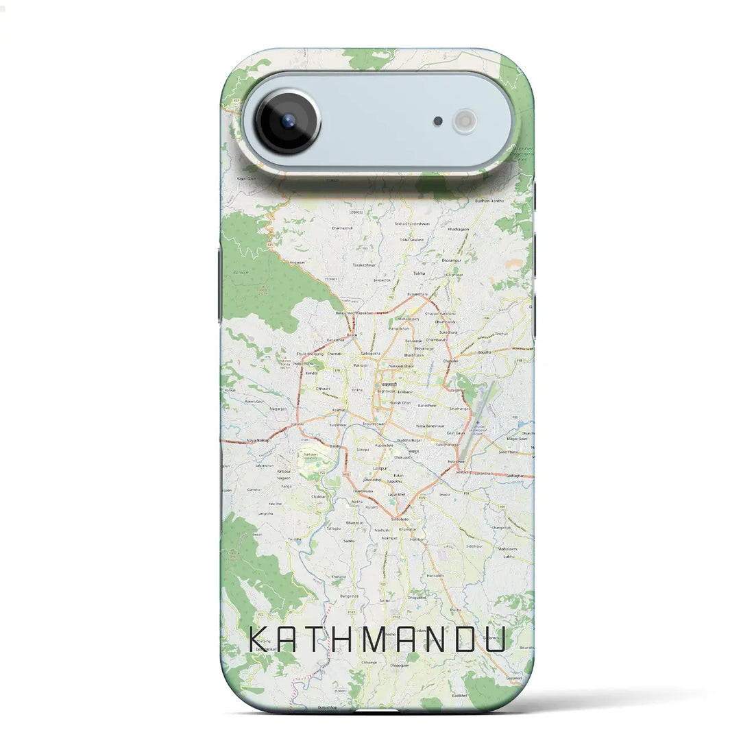 【カトマンズ（ネパール）】地図柄iPhoneケース（バックカバータイプ）ナチュラル・iPhone 17 Pro Max 用