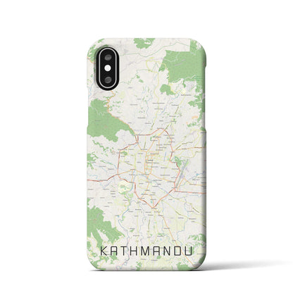 【カトマンズ（ネパール）】地図柄iPhoneケース（バックカバータイプ）