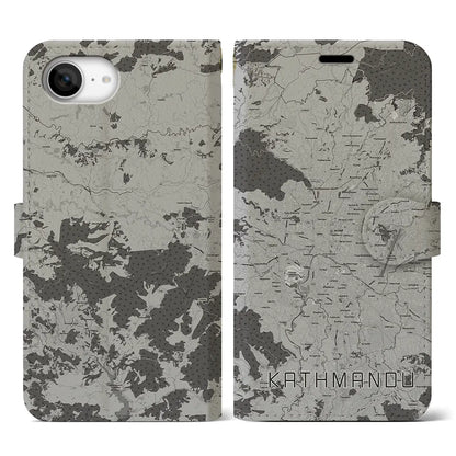 【カトマンズ（ネパール）】地図柄iPhoneケース（手帳タイプ）