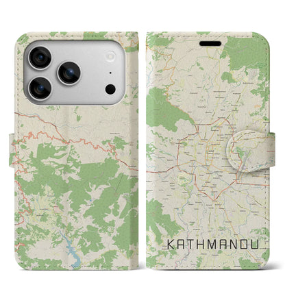 【カトマンズ（ネパール）】地図柄iPhoneケース（手帳タイプ）
