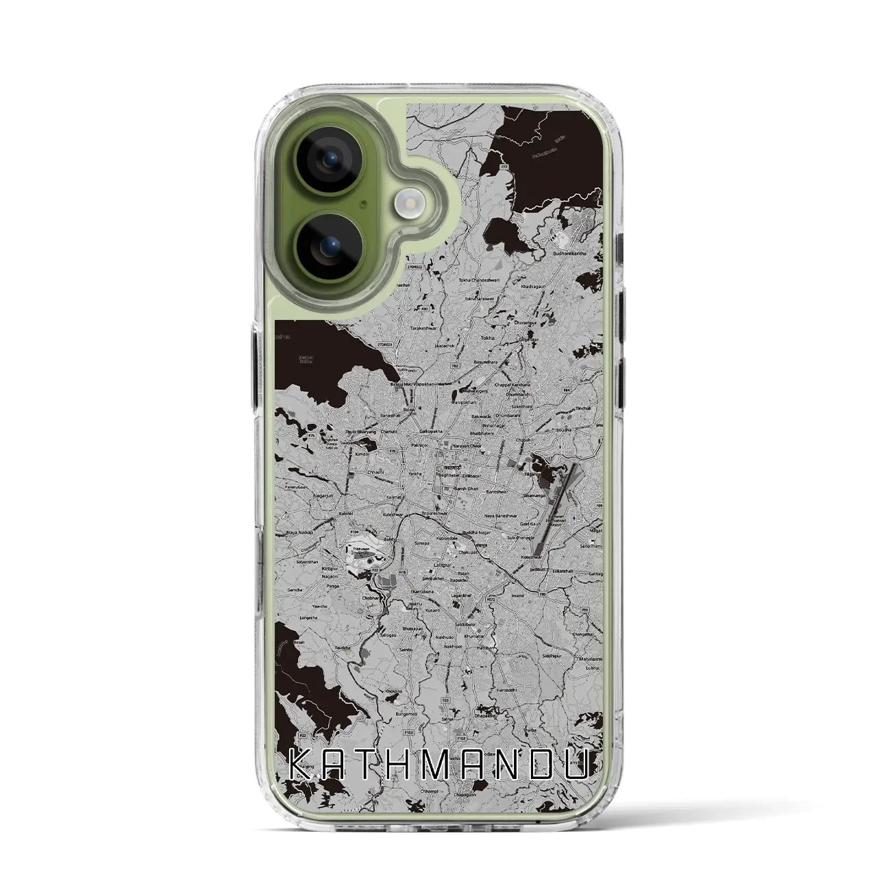 【カトマンズ（ネパール）】地図柄iPhoneケース（MagSafeタイプ）