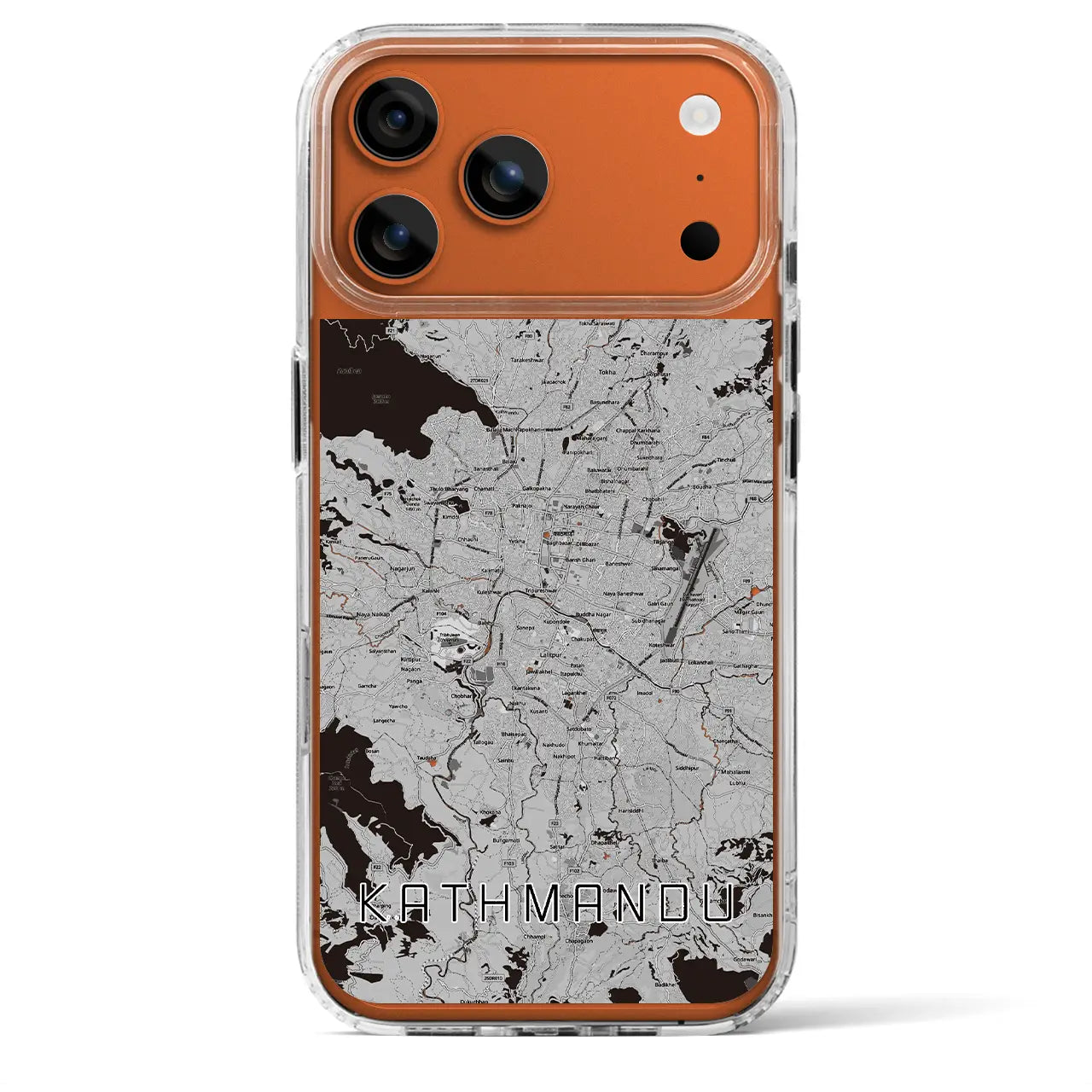【カトマンズ（ネパール）】地図柄iPhoneケース（MagSafeタイプ）