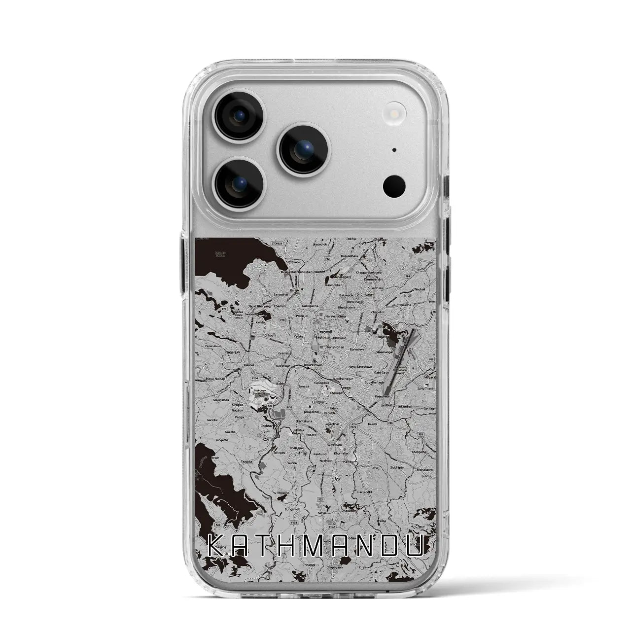 【カトマンズ（ネパール）】地図柄iPhoneケース（MagSafeタイプ）