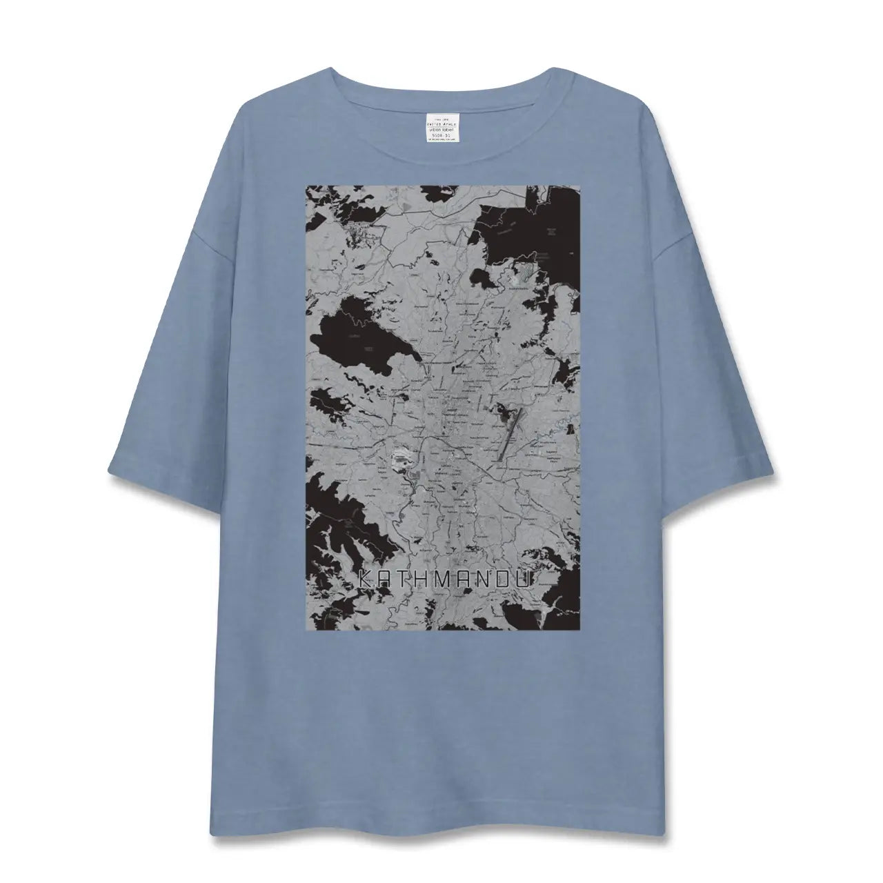 【カトマンズ（ネパール）】地図柄ビッグシルエットTシャツ