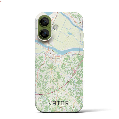 【香取（千葉県）】地図柄iPhoneケース（バックカバータイプ）