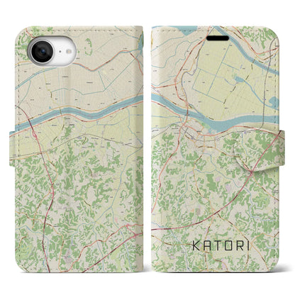 【香取（千葉県）】地図柄iPhoneケース（手帳タイプ）