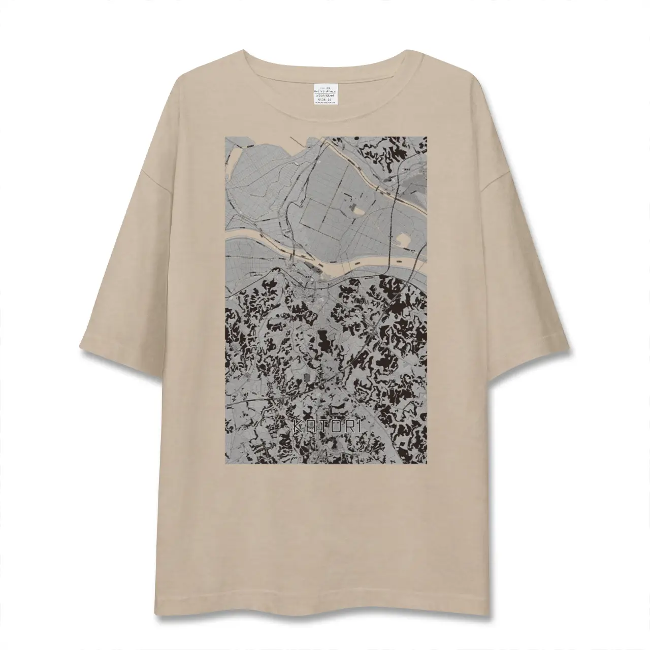 【香取（千葉県）】地図柄ビッグシルエットTシャツ