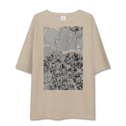 【香取（千葉県）】地図柄ビッグシルエットTシャツ