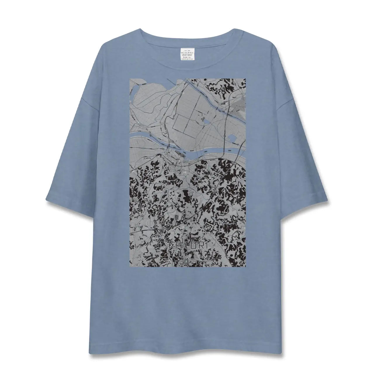 【香取（千葉県）】地図柄ビッグシルエットTシャツ