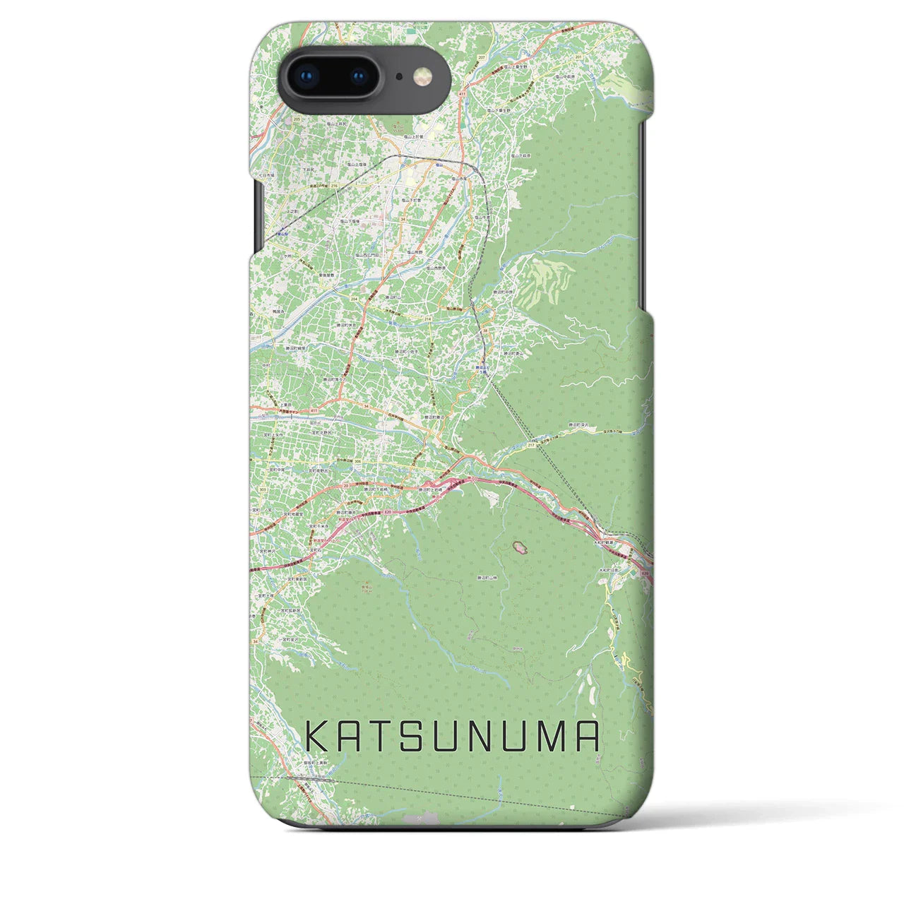 【勝沼（山梨県）】地図柄iPhoneケース（バックカバータイプ）