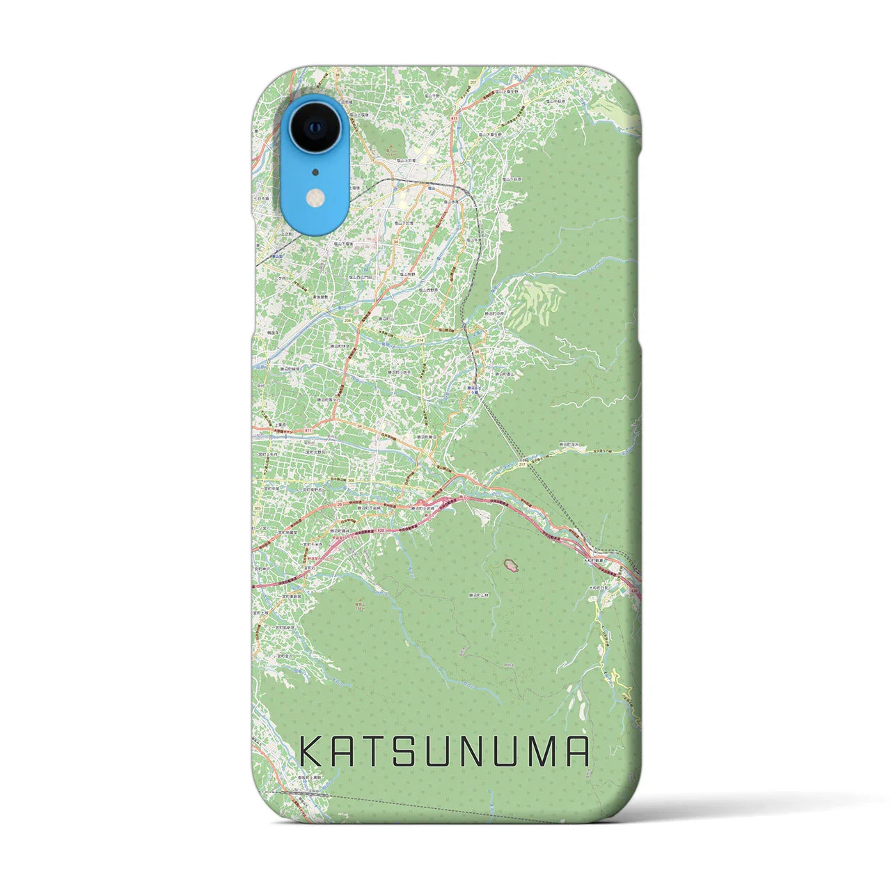 【勝沼（山梨県）】地図柄iPhoneケース（バックカバータイプ）