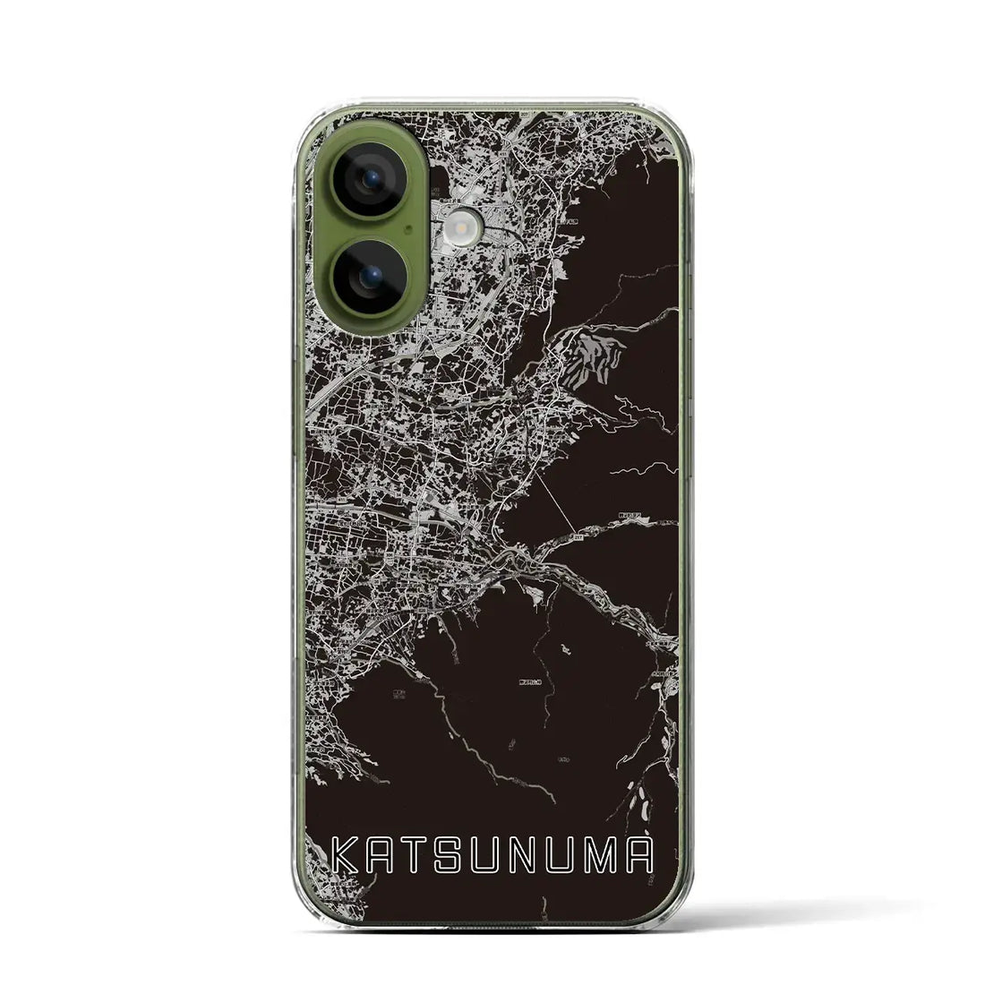 【勝沼(山梨県)】地図柄iPhoneケース(クリアタイプ)モノトーン・iPhone 17 Pro Max 用