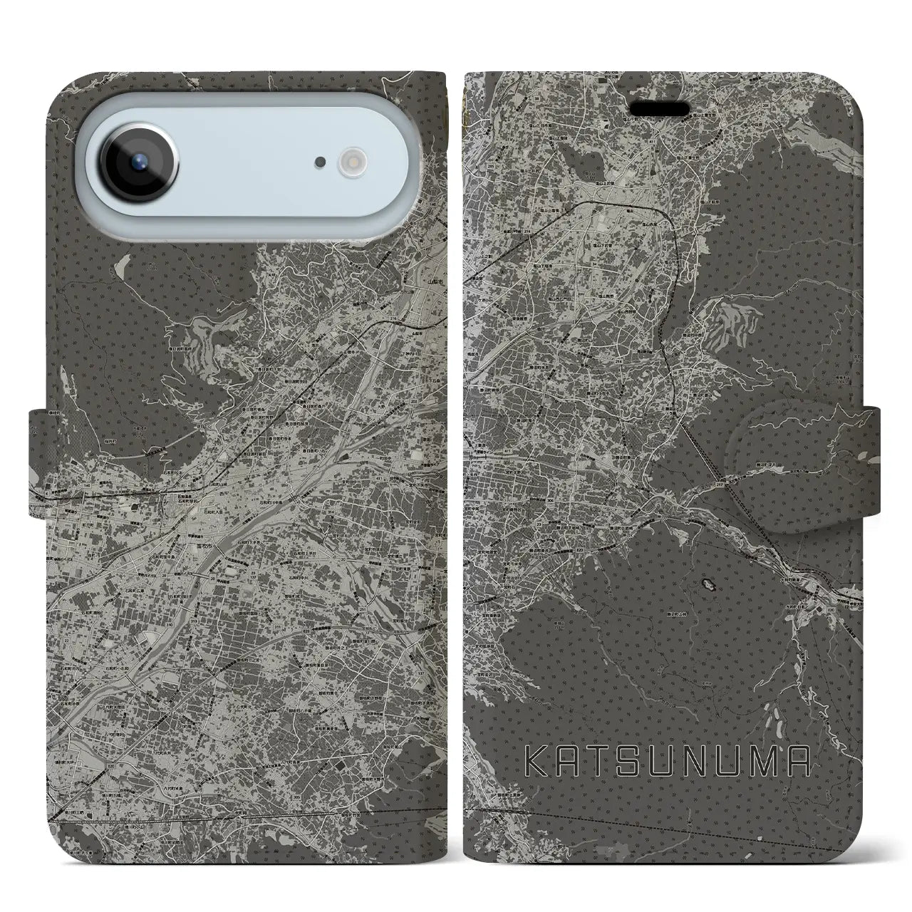 【勝沼（山梨県）】地図柄iPhoneケース（手帳タイプ）