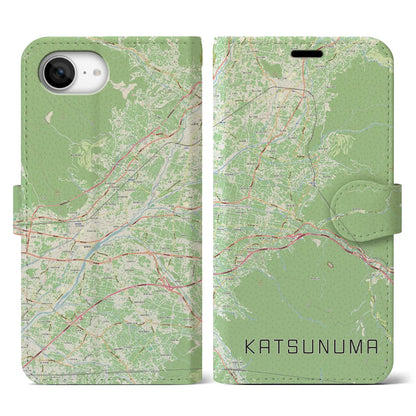 【勝沼（山梨県）】地図柄iPhoneケース（手帳タイプ）