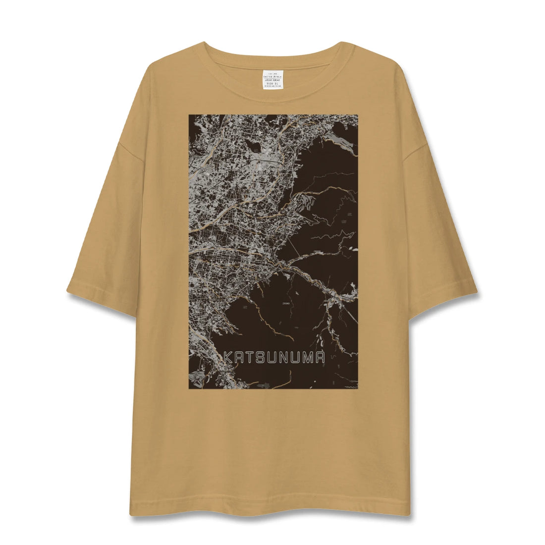 【勝沼(山梨県)】地図柄ビッグシルエットTシャツ