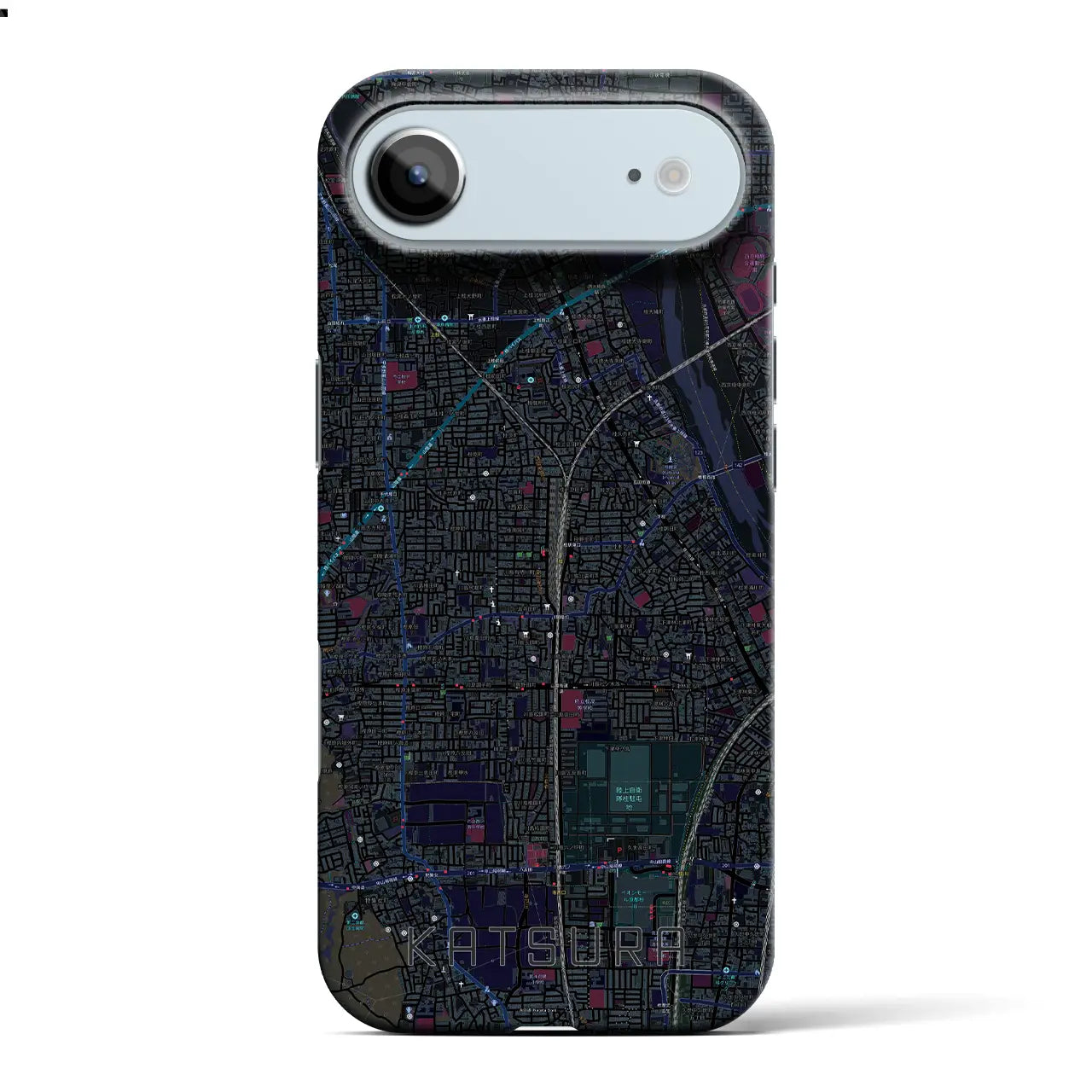 【桂（京都府）】地図柄iPhoneケース（バックカバータイプ）