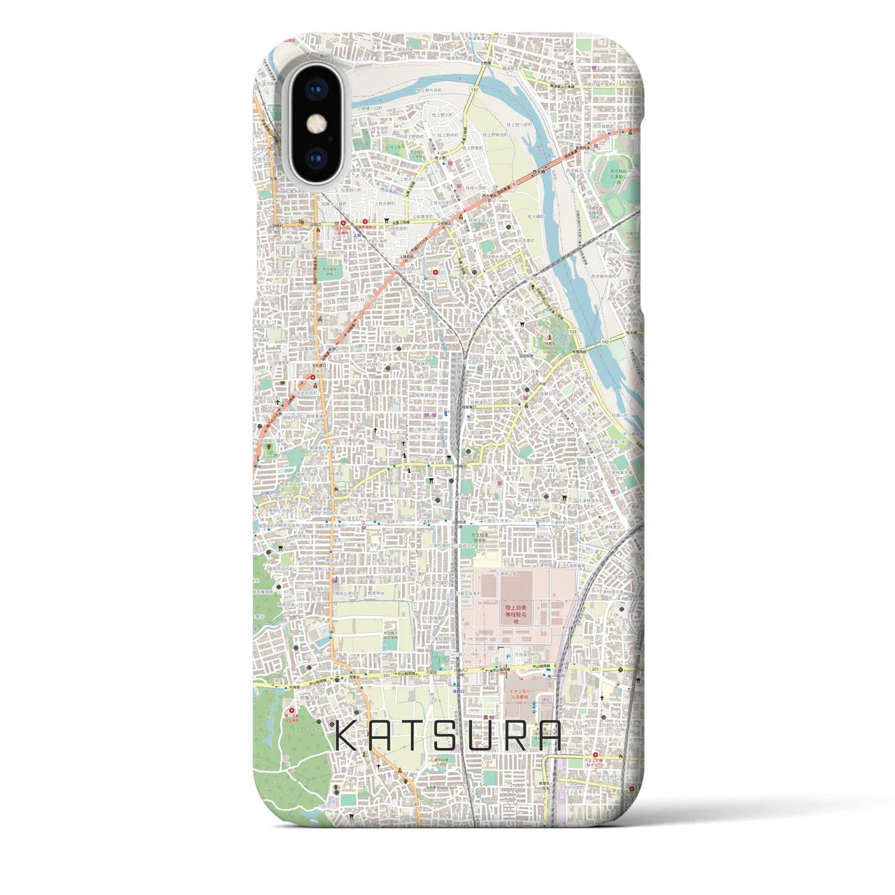 【桂（京都府）】地図柄iPhoneケース（バックカバータイプ）