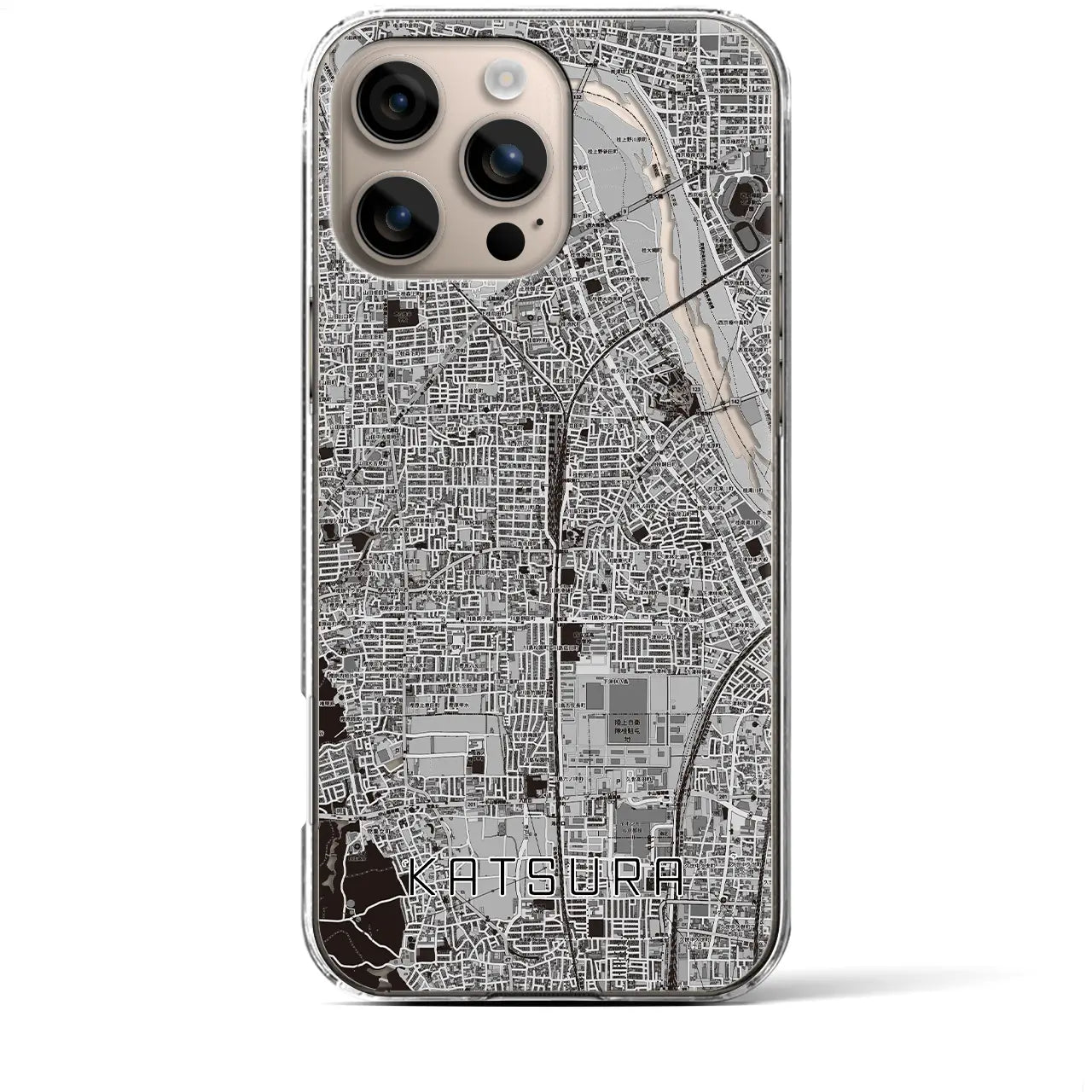 【桂（京都府）】地図柄iPhoneケース（クリアタイプ）