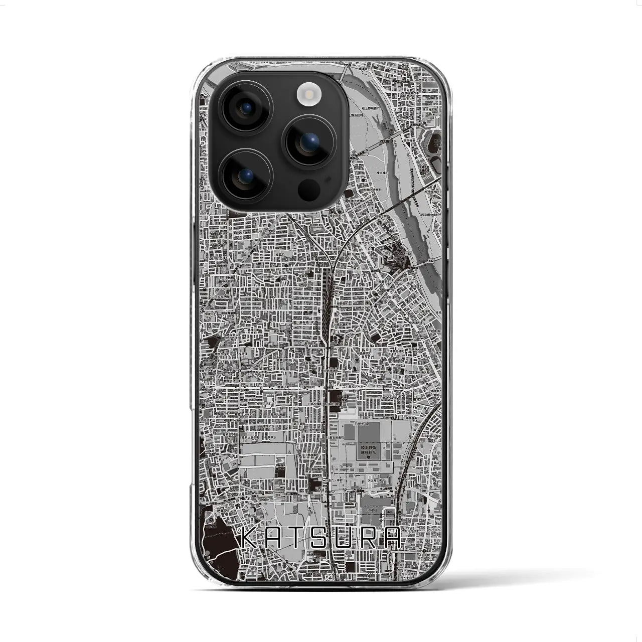 【桂（京都府）】地図柄iPhoneケース（クリアタイプ）